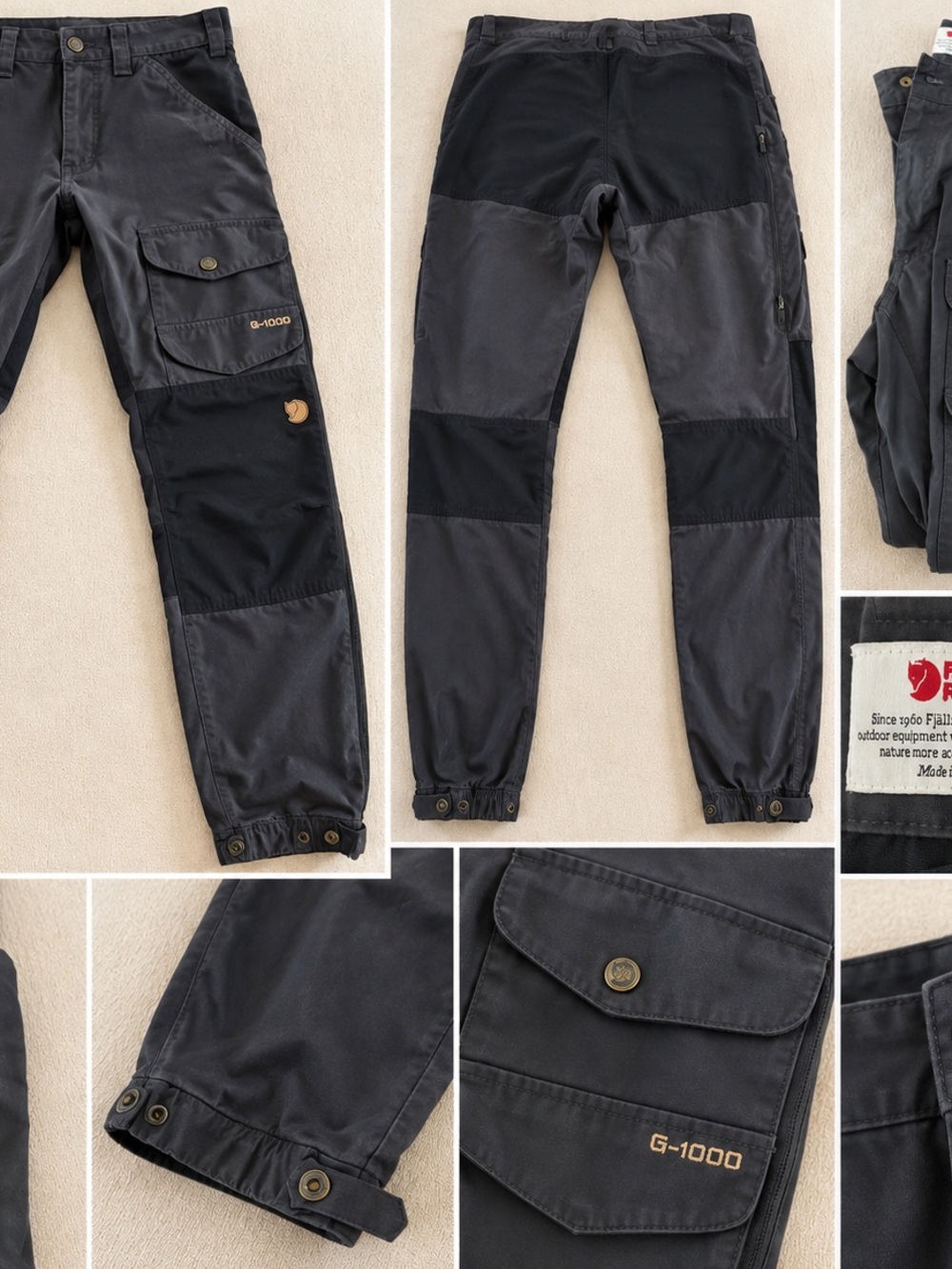 FJall Raven Vidda pro ventilated G-1000 Dark Gray/Black Men's Pants